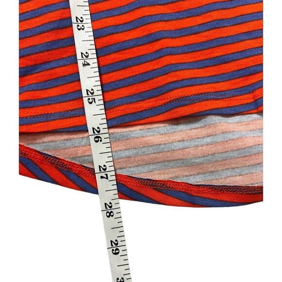 LuLaRoe Women's Blue & Orange Stripped Long Sleeve Top - Picture 6 of 6